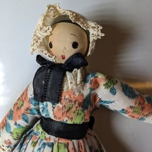 VINTAGE Shackman Early American Wooden Doll
